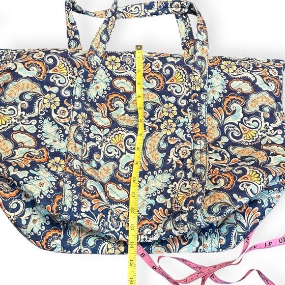 VERA BRADLEY Kaddie Libbie Quilted Paisley Weekender Travel Bag – Blue/Teal/Oran - Picture 2 of 6